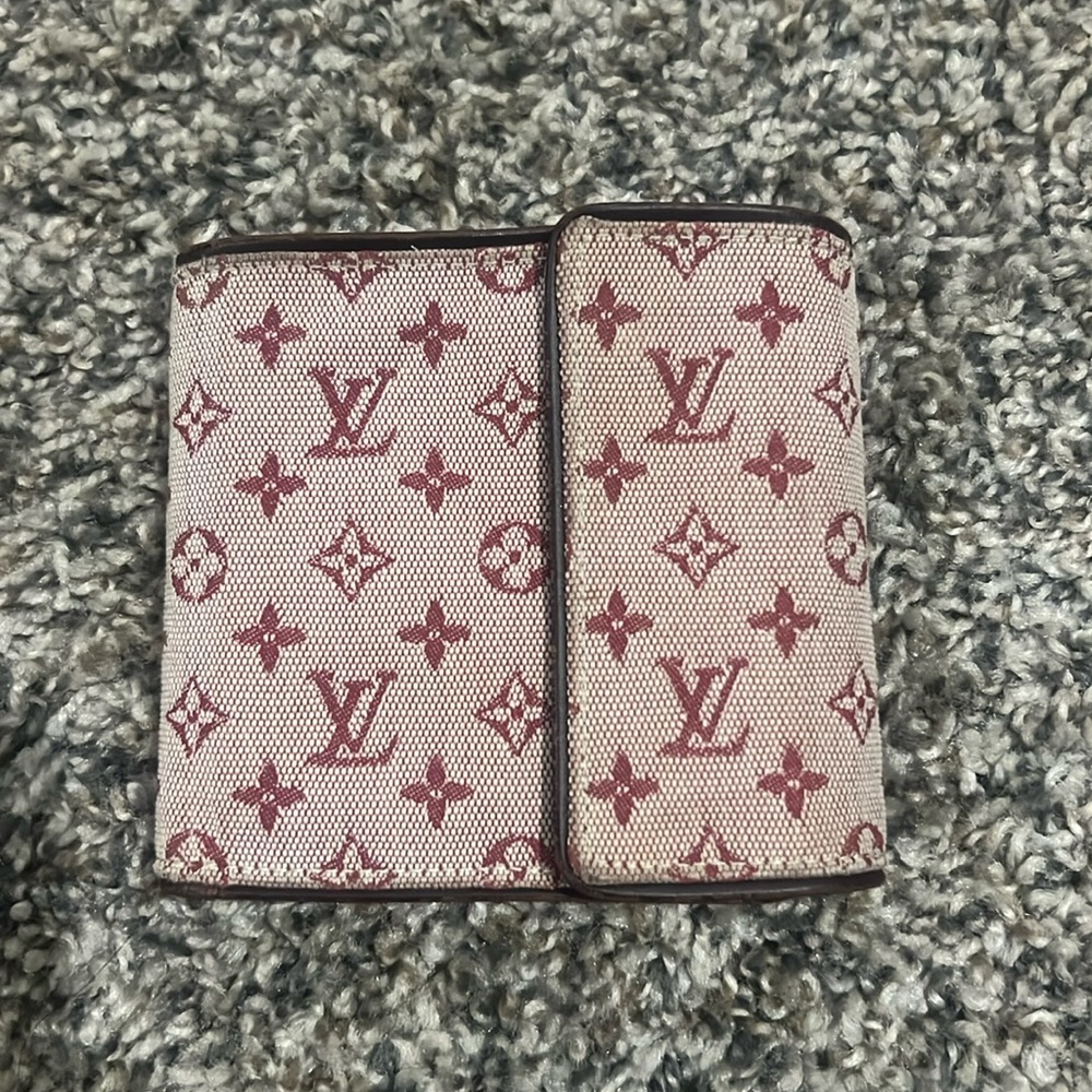 Louis Vuitton red denim wallet